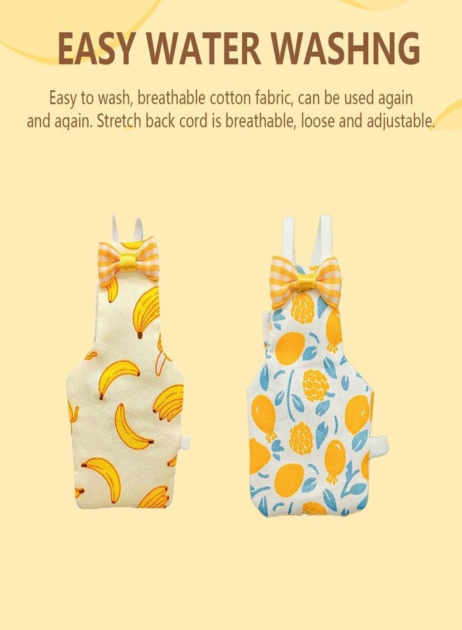squishy 2 pcs Bird Diaper, 2-Pack Parrot Diaper Set with Adjustable Straps, Lightweight and Washable Bird Diapers for Cockatiels, Budgies, and Small Parrots, Size L (Yellow and Blue, L, 2, Count) - Image 4